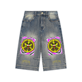 Elite Cartoon Baggy Denim Shorts