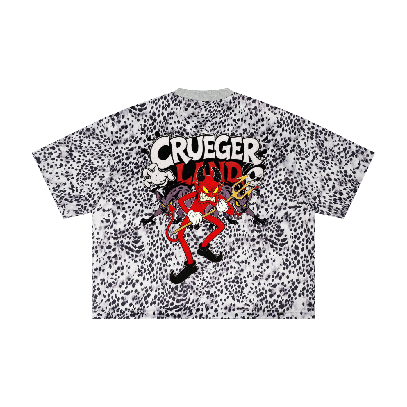 Crueger Land Leopard Print Boxy T-Shirt