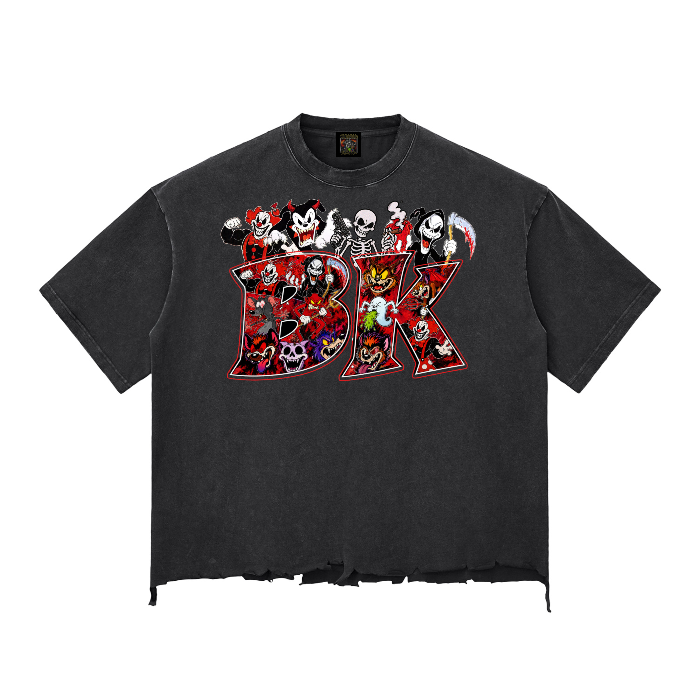 BK Collage Long Hem Boxy T-shirt