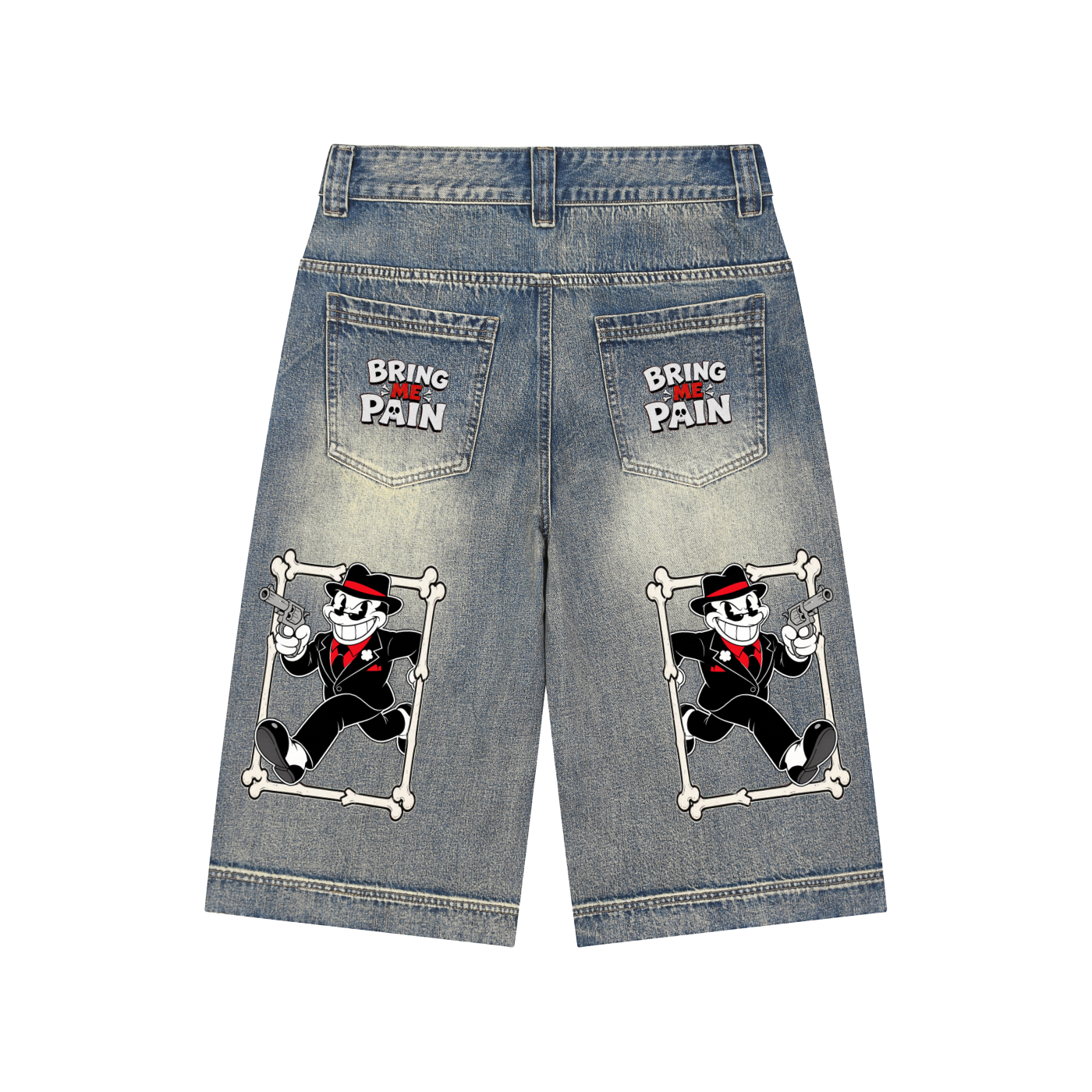 Bring Me Pain Baggy Denim Shorts