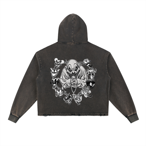 (LIMITED) Negative Cartoon Hem Hoodie