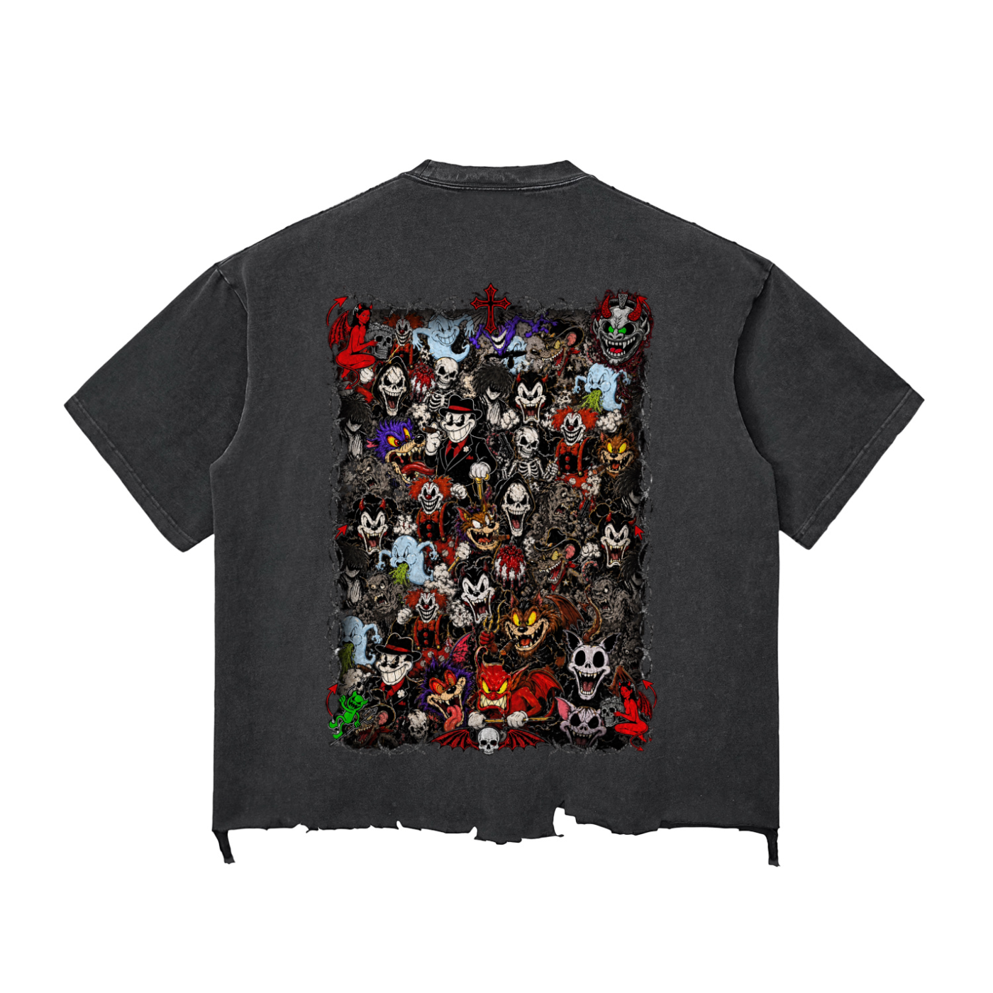 BK Collage Long Hem Boxy T-shirt