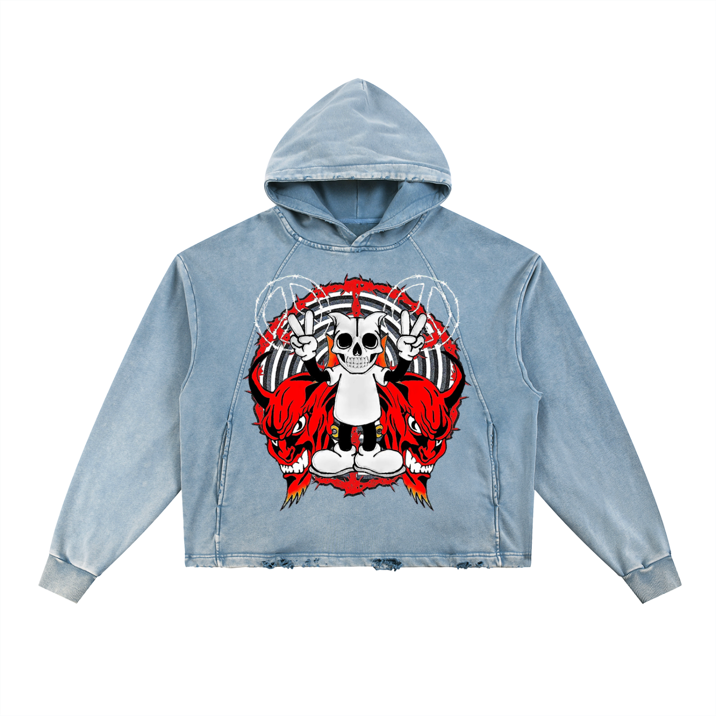 Deadly Skelly Hem Hoodie