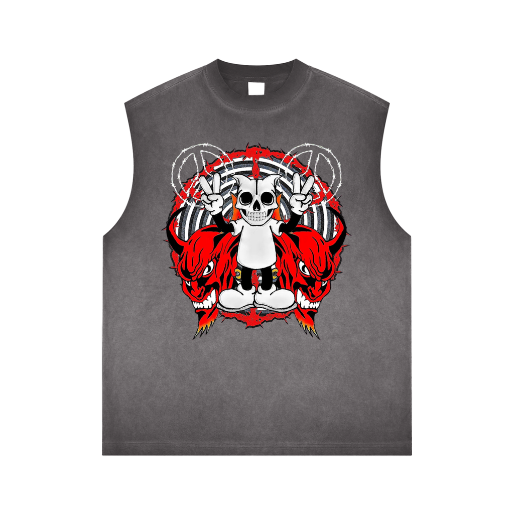 Deadly Skelly Reverse Tank Top