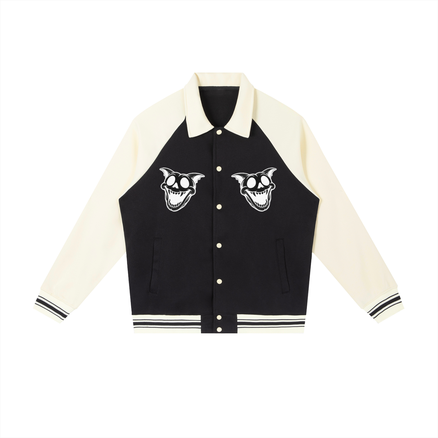 (LIMITED) Negative Cartoon Baseball Jacket