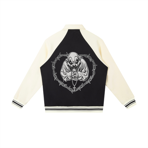 (LIMITED) Negative Cartoon Baseball Jacket