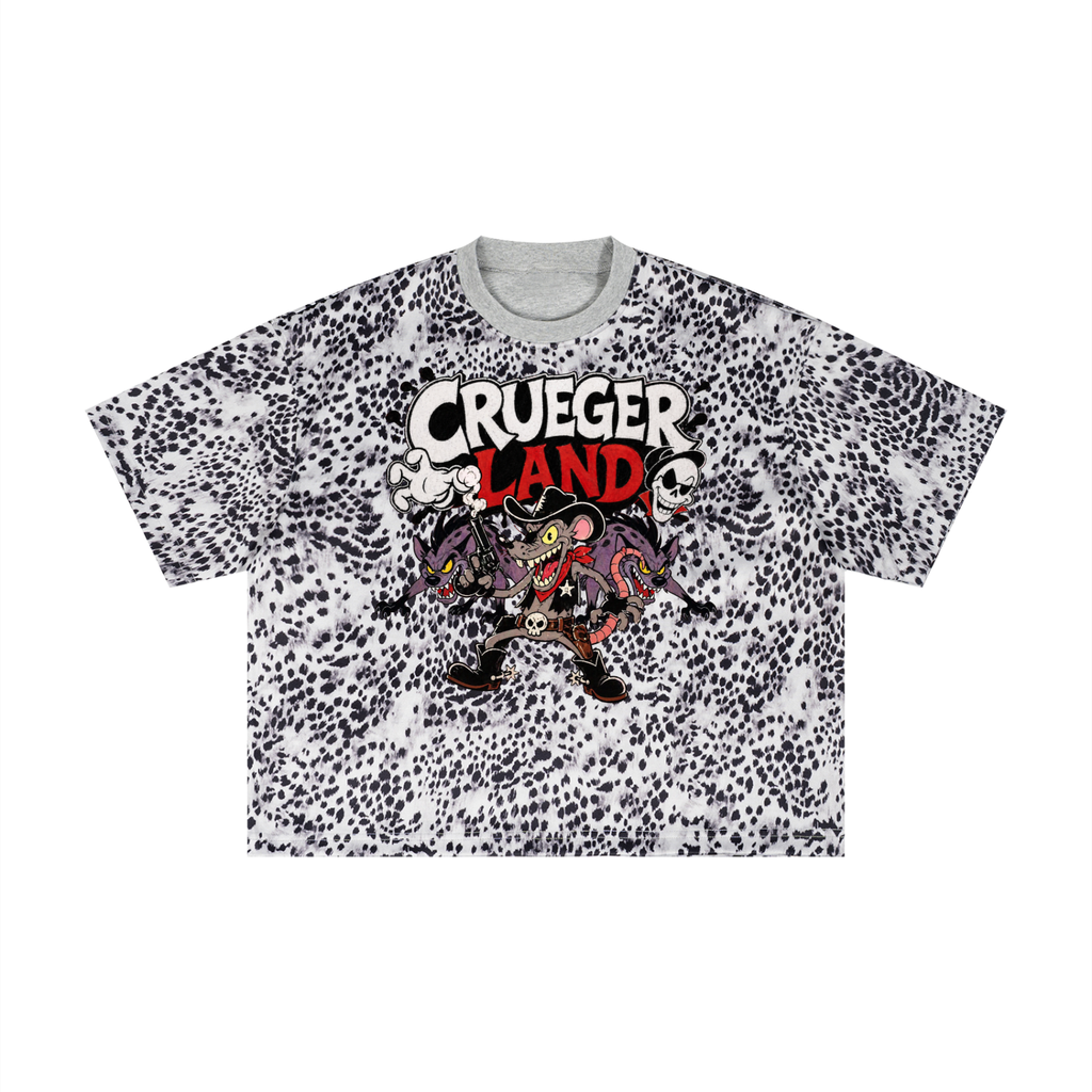 Crueger Land Leopard Print Boxy T-Shirt
