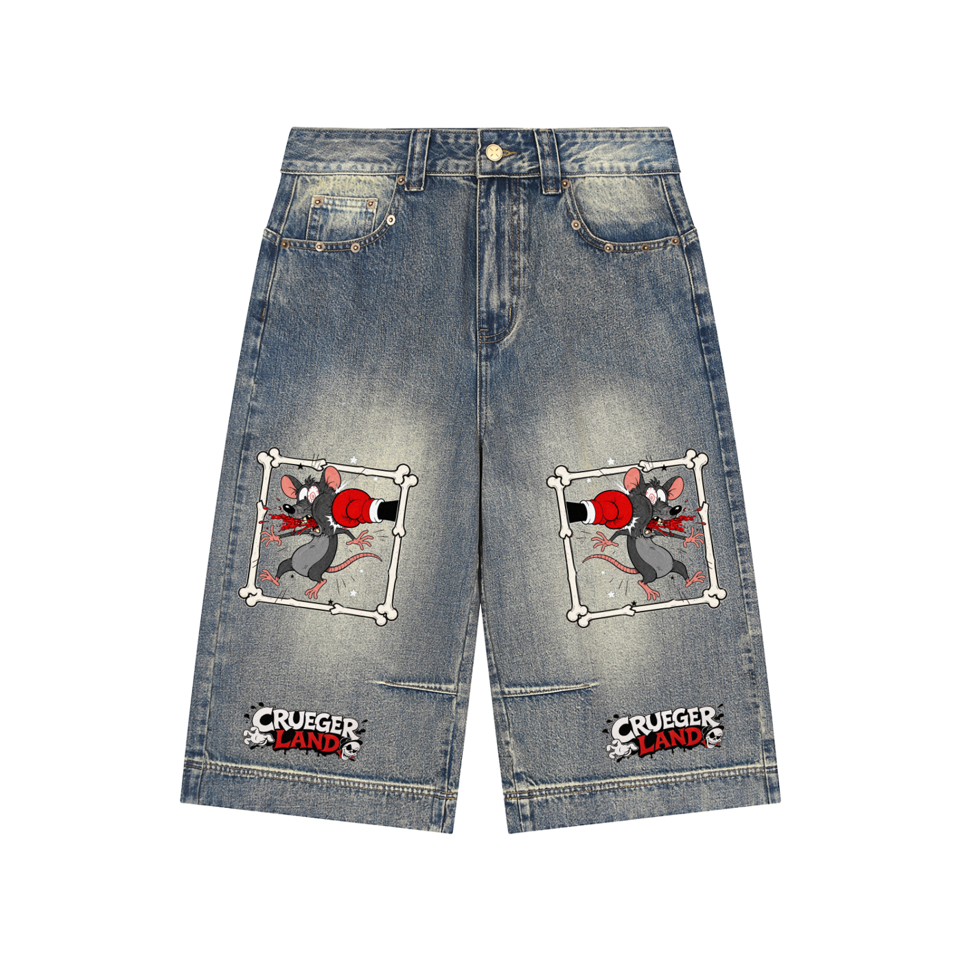 Bring Me Pain Baggy Denim Shorts