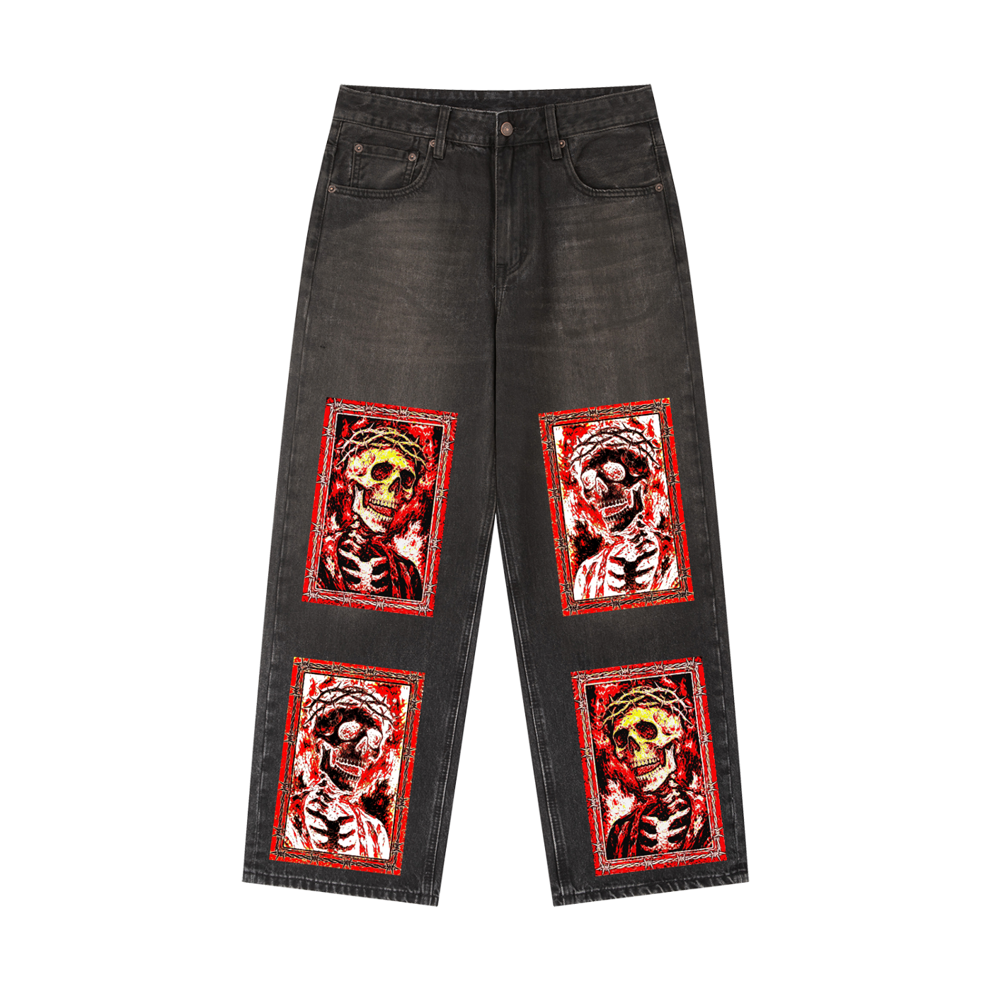 Fog Red Heavyweight Denim Jeans