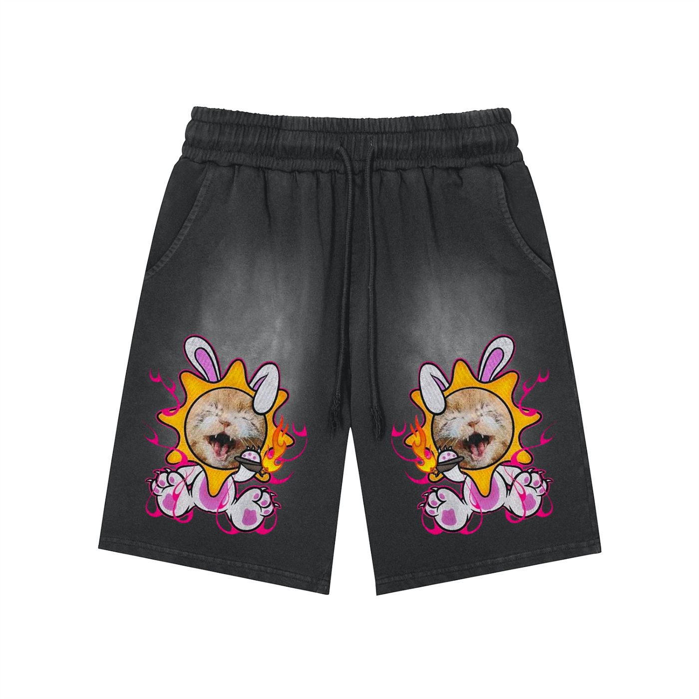 Crueger Bunny Monkey Washed Shorts