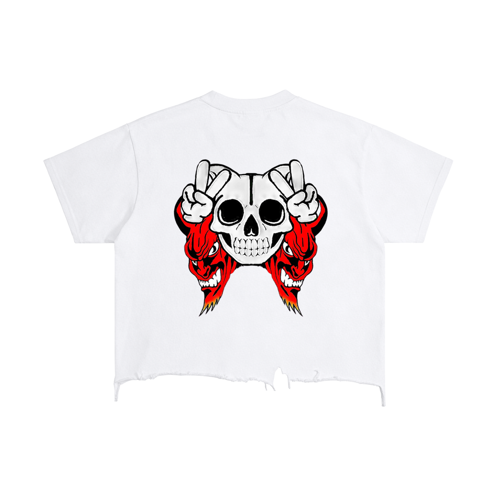 Deadly Skelly Boxy Hem T-Shirt